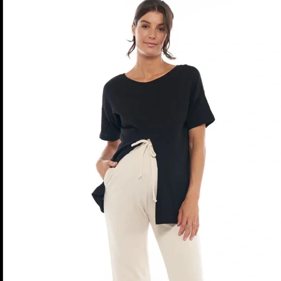 Bundle of Two Split T shirt Bae The Label black & white maternity - Picture 7 of 13